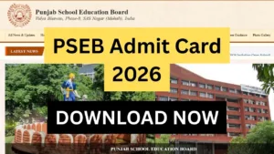 PSEB Admit Card 2026